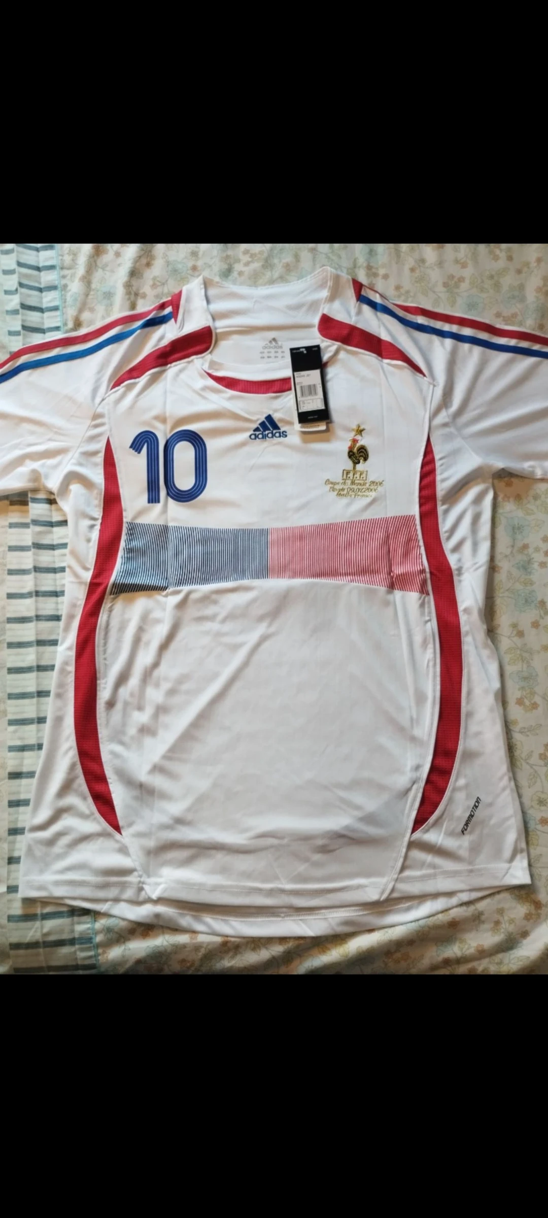 🇫🇷 Camiseta Francia 2006 Zidane #10 – Talla L – Nueva con Etiqueta